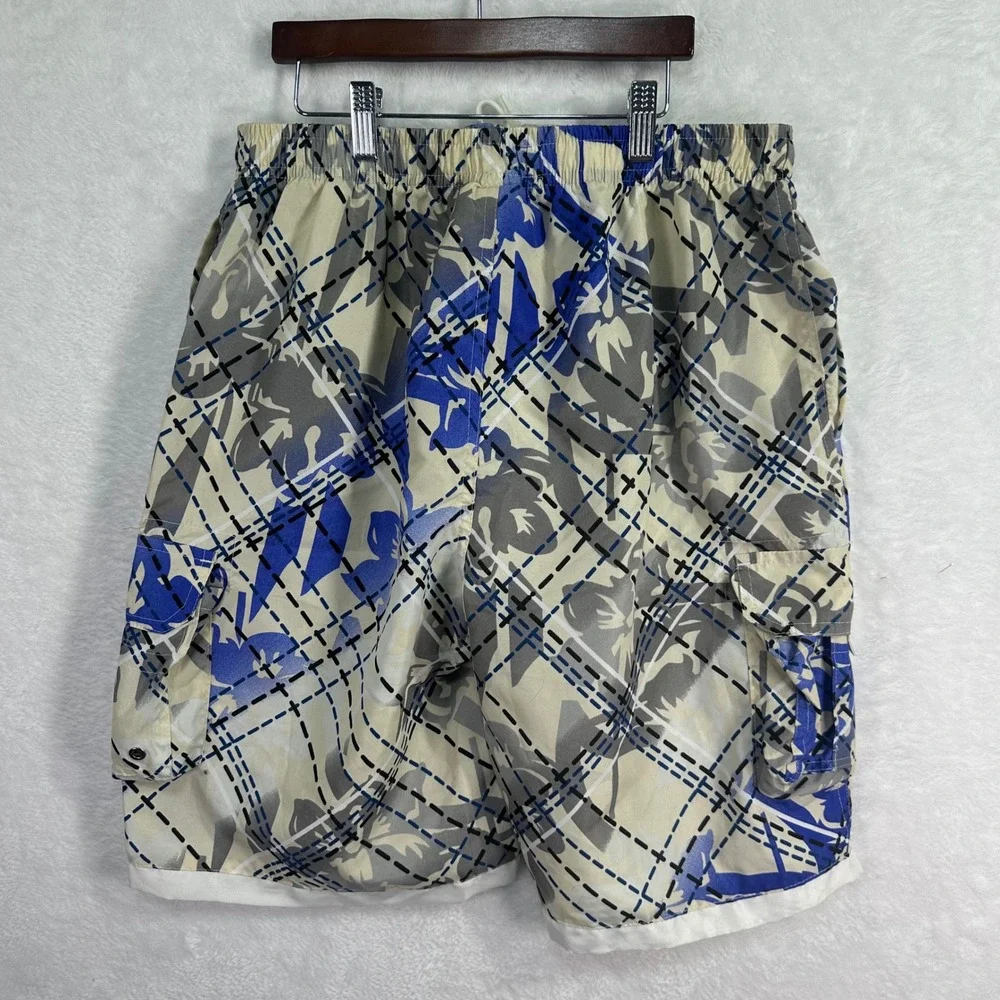 The Image Cargo Swim Trunks board Shorts Mens Large Blue